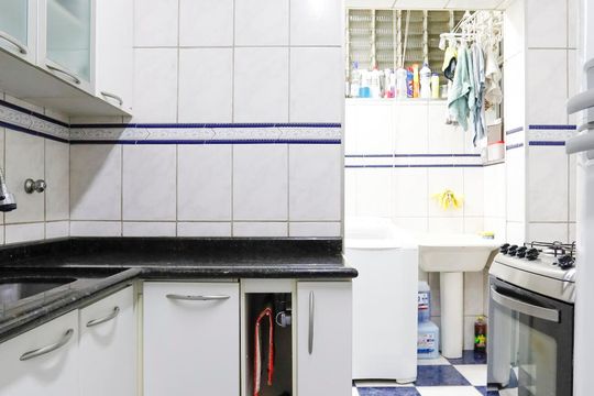 Cozinha de apartamento à venda com 2 quartos, 90m² em Higienópolis, São Paulo