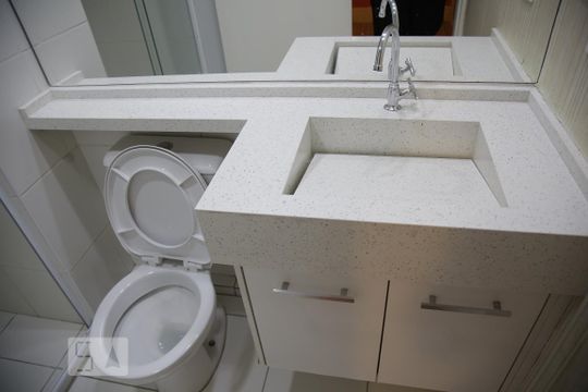 Banheiro da Suíte de apartamento à venda com 3 quartos, 70m² em Jardim Independência, São Paulo