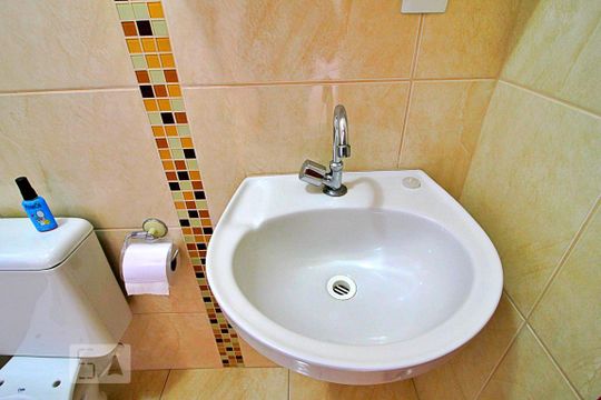 Banheiro da Suíte de apartamento à venda com 2 quartos, 100m² em Parque Novo Oratório, Santo André