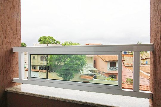 Varanda de apartamento à venda com 2 quartos, 100m² em Parque Novo Oratório, Santo André