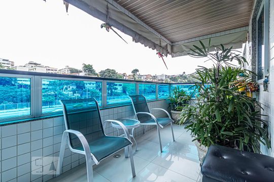 Varanda da Sala de apartamento à venda com 3 quartos, 127m² em Freguesia de Jacarepaguá, Rio de Janeiro