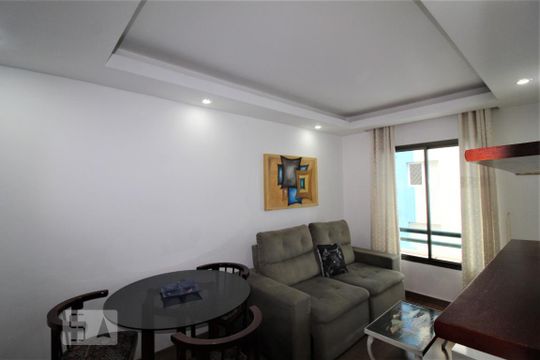 Sala de apartamento para alugar com 1 quarto, 45m² em Santo Antônio, São Caetano do Sul