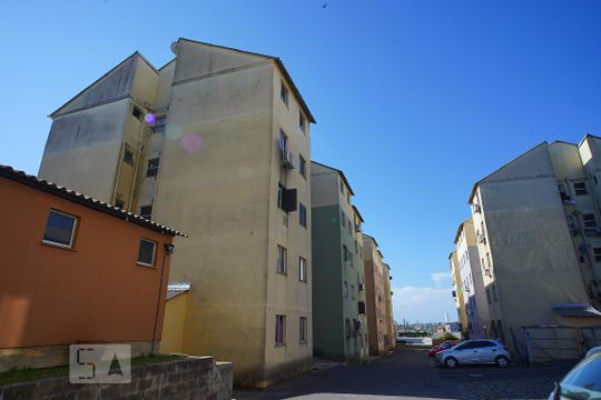 Fachada do bloco de apartamento à venda com 2 quartos, 40m² em Mário Quintana, Porto Alegre