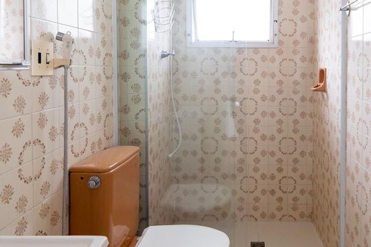 Banheiro Social de apartamento para alugar com 1 quarto, 46m² em Campo Belo, São Paulo