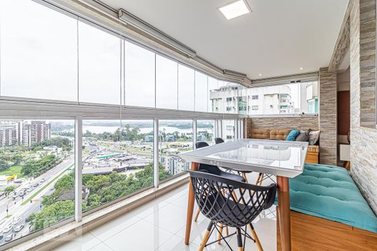Varanda da Sala de apartamento à venda com 2 quartos, 81m² em Barra da Tijuca, Rio de Janeiro