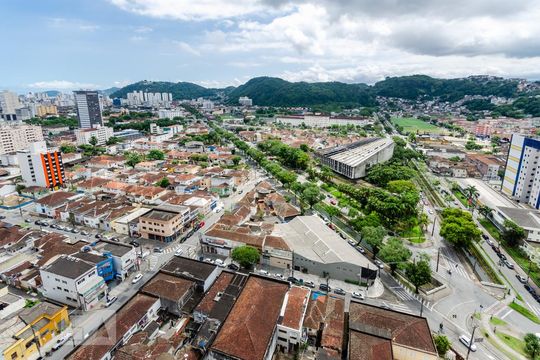Vista de apartamento para alugar com 2 quartos, 68m² em Gonzaga, Santos