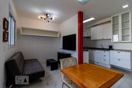 Sala de apartamento para alugar com 1 quarto, 34m² em Vila Paulista, São Paulo