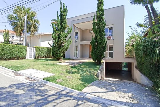 Fachada de casa de condomínio à venda com 4 quartos, 488m² em Alphaville Residencial, Santana de Parnaíba