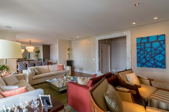 Sala de Estar de apartamento à venda com 3 quartos, 265m² em Jardim Vila Mariana, São Paulo