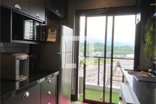 Cozinha de apartamento à venda com 1 quarto, 50m² em Bethaville I, Barueri