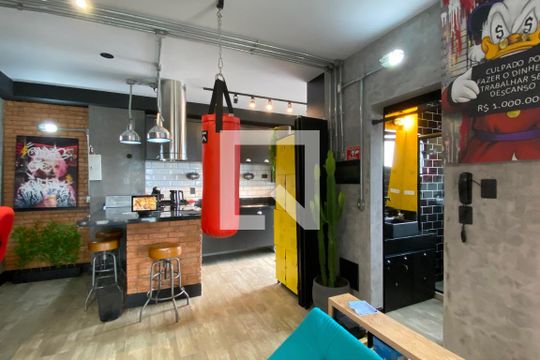 Sala de apartamento à venda com 1 quarto, 50m² em Bethaville I, Barueri