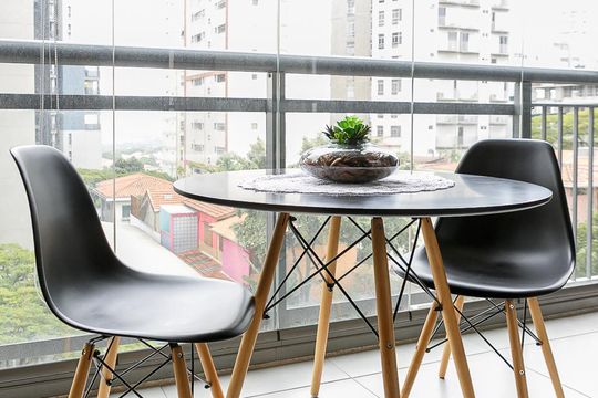 Varanda de kitnet/studio à venda com 1 quarto, 31m² em Sumarezinho, São Paulo