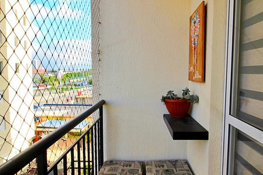 Varanda da Sala de apartamento para alugar com 2 quartos, 46m² em Parque João Ramalho, Santo André