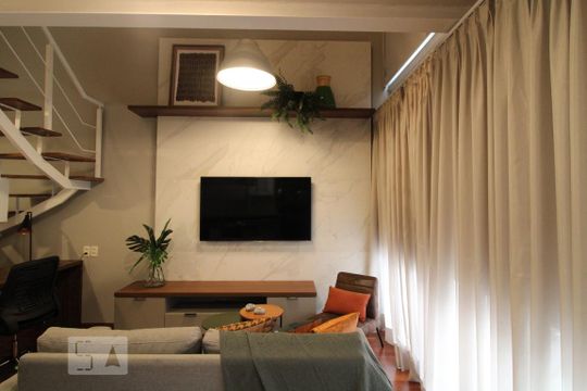 Sala de kitnet/studio para alugar com 1 quarto, 60m² em Cidade Monções, São Paulo