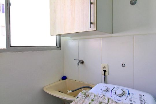 Área de Serviço de apartamento para alugar com 2 quartos, 50m² em Vila Homero Thon, Santo André