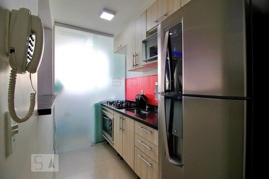 Cozinha de apartamento para alugar com 2 quartos, 50m² em Vila Homero Thon, Santo André