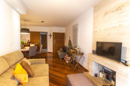 Sala de estar de apartamento à venda com 3 quartos, 128m² em Nova Petrópolis, São Bernardo do Campo