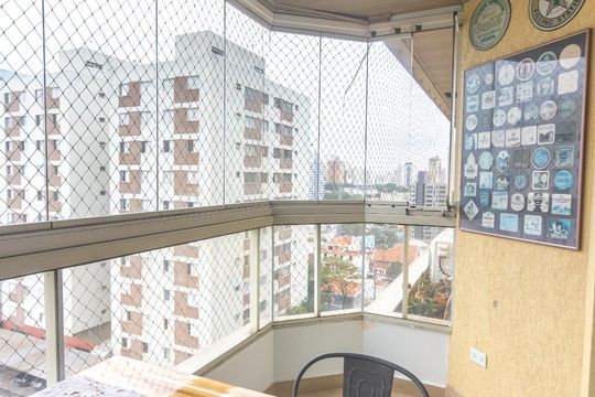 Varanda de apartamento à venda com 3 quartos, 128m² em Nova Petrópolis, São Bernardo do Campo