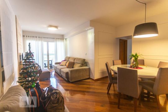 Sala de estar de apartamento à venda com 3 quartos, 128m² em Nova Petrópolis, São Bernardo do Campo