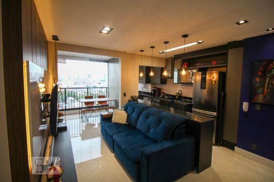 Sala de Estar de apartamento para alugar com 2 quartos, 60m² em Vila Prudente, São Paulo