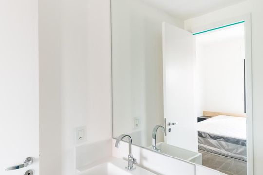 Banheiro Social de kitnet/studio à venda com 1 quarto, 26m² em Mirandópolis, São Paulo