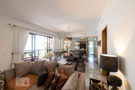 Sala de apartamento para alugar com 3 quartos, 127m² em Vila Regente Feijó, São Paulo