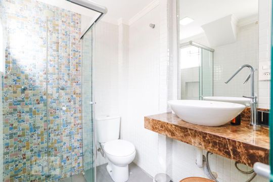Banheiro da Suíte de apartamento à venda com 3 quartos, 120m² em Bela Vista, São Paulo