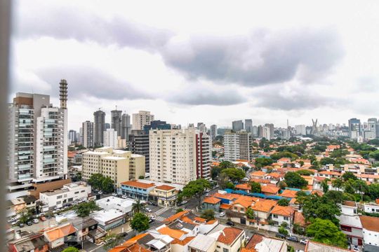 Vista Sala de apartamento para alugar com 2 quartos, 70m² em Vila Cordeiro, São Paulo