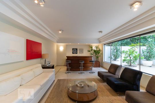 Área comum - Hall social de apartamento para alugar com 1 quarto, 59m² em Cambuí, Campinas