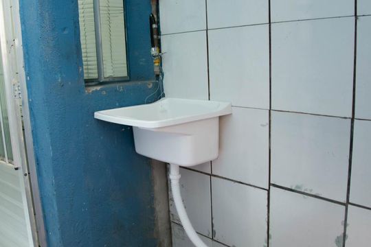Área de Serviço de casa para alugar com 2 quartos, 55m² em Vila Carmosina, São Paulo