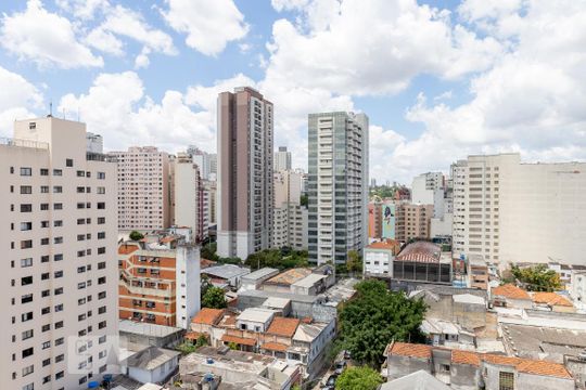 Vista do Quarto de apartamento para alugar com 1 quarto, 37m² em Barra Funda, São Paulo