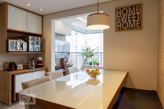 Sala de Jantar /Cozinha de apartamento à venda com 1 quarto, 37m² em Barra Funda, São Paulo