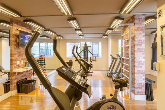 Área comum - Academia de apartamento para alugar com 1 quarto, 37m² em Barra Funda, São Paulo