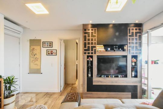 Sala de Estar de apartamento à venda com 1 quarto, 43m² em Campo Belo, São Paulo