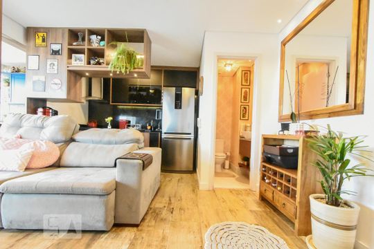Sala de apartamento à venda com 1 quarto, 43m² em Campo Belo, São Paulo
