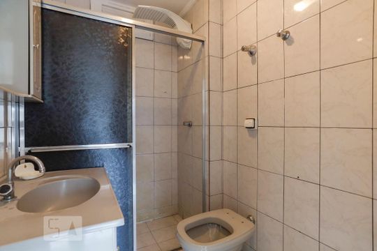 Banheiro de kitnet/studio à venda com 1 quarto, 33m² em Consolação, São Paulo