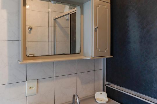 Banheiro de kitnet/studio à venda com 1 quarto, 33m² em Consolação, São Paulo