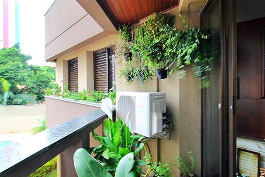 Varanda da Sala de apartamento à venda com 4 quartos, 195m² em Vila Assunção, Santo André
