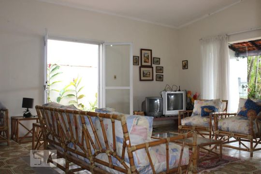 Sala de casa para alugar com 4 quartos, 280m² em Balneario Cidade Atlantica, Guarujá