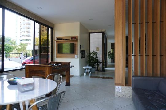 Área comum - Sala de Jogos de apartamento para alugar com 3 quartos, 99m² em Barra da Tijuca, Rio de Janeiro