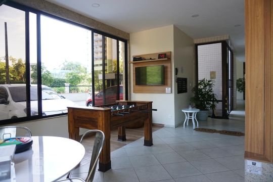 Área comum - Sala de Jogos de apartamento para alugar com 3 quartos, 99m² em Barra da Tijuca, Rio de Janeiro