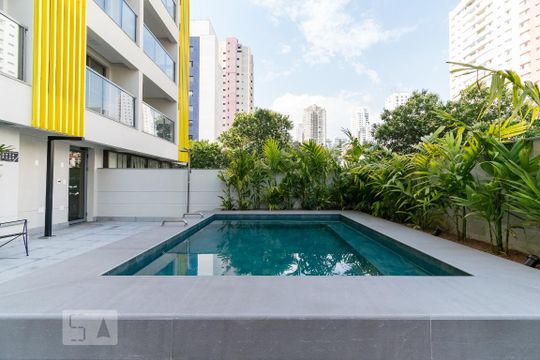 Piscina de apartamento para alugar com 1 quarto, 26m² em Vila Clementino, São Paulo