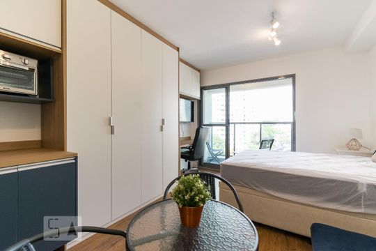 Sala de apartamento à venda com 1 quarto, 26m² em Vila Clementino, São Paulo