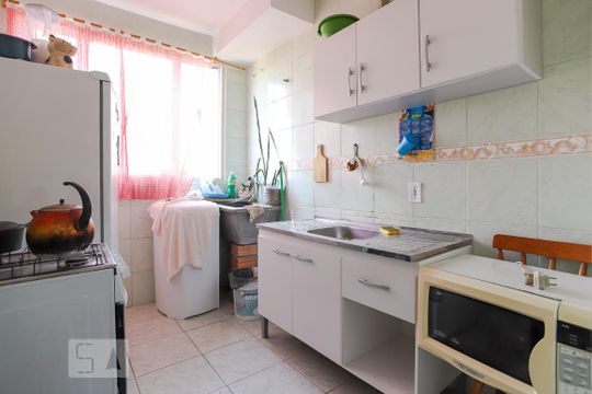 Cozinha e Área de Serviço de apartamento à venda com 1 quarto, 44m² em Rubem Berta, Porto Alegre