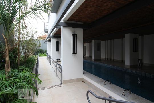 Área comum - Piscina de kitnet/studio para alugar com 1 quarto, 25m² em Indianópolis, São Paulo