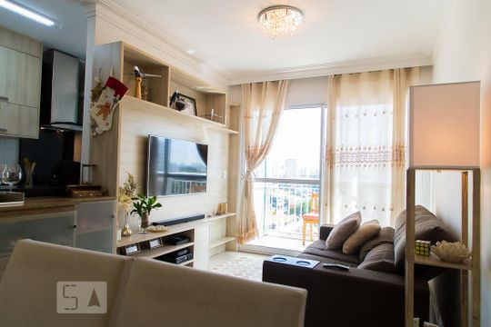 Sala de apartamento para alugar com 2 quartos, 63m² em Vila Alexandria, São Paulo
