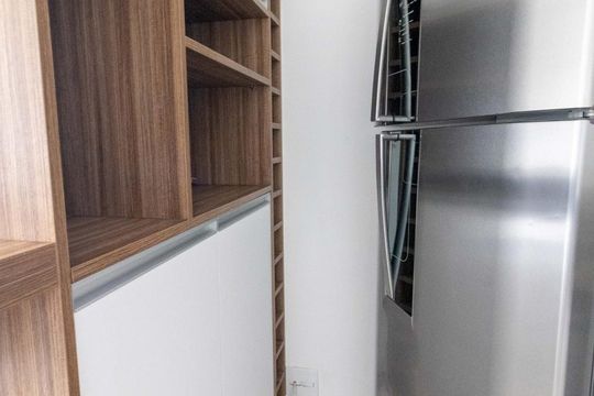 Cozinha de apartamento à venda com 1 quarto, 43m² em Jardim, Santo André