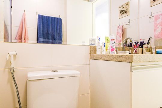 Banheiro de kitnet/studio para alugar com 1 quarto, 44m² em Consolação, São Paulo