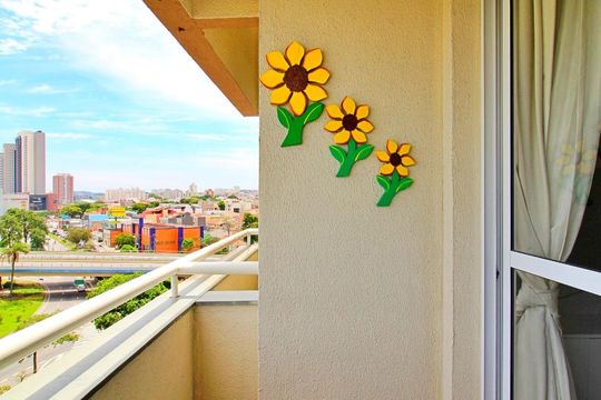 Varanda da Sala de apartamento para alugar com 2 quartos, 60m² em Silveira, Santo André