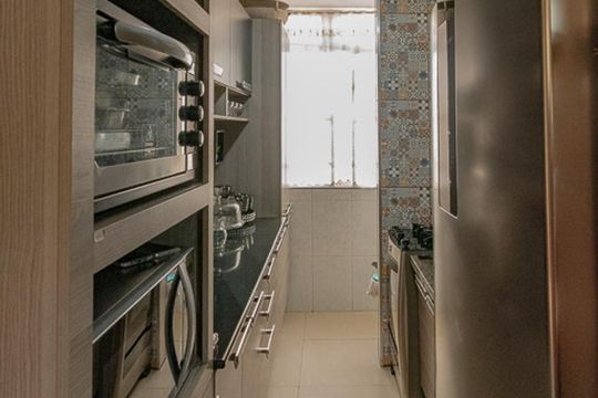 Cozinha de apartamento à venda com 2 quartos, 62m² em Jardim do Vovô, Campinas